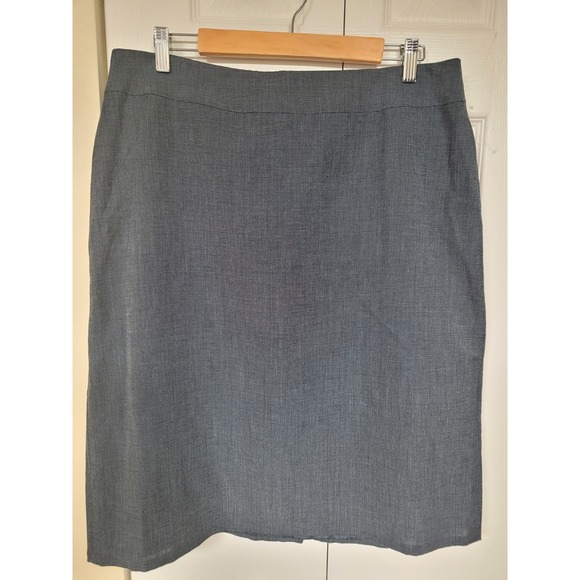 Kasper Dresses & Skirts - Kasper Women Blue Linen Blend Pencil Skirt 3 Pleats Professional Career Size 14